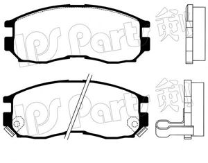 IPS PARTS ibd1530 -  Комплект тормозных колодок, дисковый тормоз